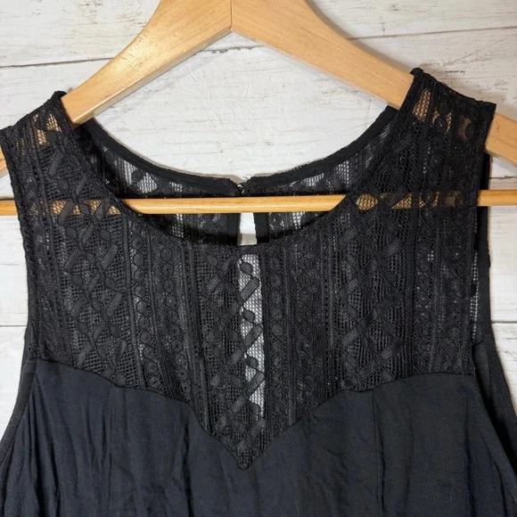 Torrid Suze 1 1X Black Midi Stretch Rayon Trapeze Dress - Picture 3 of 5